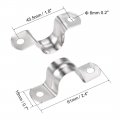 Uxcell U Shaped Conduit Clamp Saddle Strap Tube Pipe Clip Stainless Steel M20 10pcs
