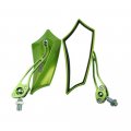 Universal Motorcycle Rear View Side Mirrors Green 8mm 10mm Thread Adjustable 360 Degrees Rotary For Scooter Atv Street Bike 