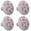 Gotham Decor Set Of 4 Flamingo Bunch Drawer Knobs 