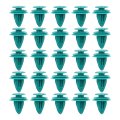25pcs 9mm Teal Nylon Retainer Clips 201225-3129a For Toyota Lexus Scion Door Trim Panel Plastic Fastener Hole Rivets 