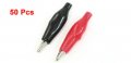 Uxcell Black Red 30mm Long Metal Alligator Clips Test Clamps 50 Pcs