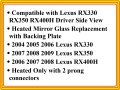 Car Mirror Bazar Heated Front Left Glass With Backing Plate For 2004-2006 Lexus Rx330 2007-2009 Rx350 2006-2008 Rx400h Driver