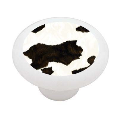 Cow Hide Pattern Decorative High Gloss Ceramic Drawer Knob