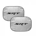 Ipick Image For Srt Logo Universal Fit Dual Panels 2 Of 28 W X 24 L Easy Folding Windshield Sun Shade Dodge Jeep