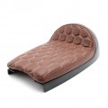 Fsfy Motorcycle Rear Seat Pillion Pad For Yamaha Sr125 Sr250 Sr400 Sr500 Brown