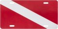Trident Decorative Metal Vehicle Plate Diver Down Flag 