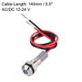 Signal Indicator Lights Ac Dc 12v-24v 6mm Panel Mount Blue Led Waterproof Metal Shell Lamp For Industrial Electrical Car
