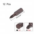 Uxcell 12pcs Phillips Bits 1 4inch Hex Shank 25mm Length Cross Ph0 Magnetic Screw Driver S2 Screwdriver Bit