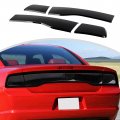 Cherocar Tail Light Lamp Cover Guard Trim Decor Exterior Accessories For 2011-2014 Dodge Charger Smoked Blacka 