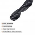 Uxcell 6542 High Speed Steel Straight Shank Twist Jobber Drill Bit Fully Ground Black Oxide Bits 9 8mm Diameter 133mm Total