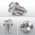 M14x1 5 Stainless Steel Magnetic Engine Oil Drain Plug With Copper Replacement For Ford Gm Hyundai Kia And Accord Crv Civic