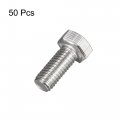 Uxcell M5x12mm Hex Bolts 304 Stainless Steel Hexagon Screw Bolt 50pcs