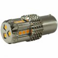 Jml Kustoms Ld-1001 Amber 15 Led 1156 Bulb W Chrome Aluminum Housing For Watermelon Glass Lens 