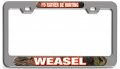 I D Rather Be Hunting Weasel Ch 3d Metal License Plate Frame Auto Suv Truck Tag Holder J13 