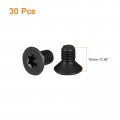 Uxcell M6-1 0x10mm Flat Head Torx Anti Theft Machine Screws 30pcs 10 9 Grade Alloy Steel Drive Countersunk Full Thread Black