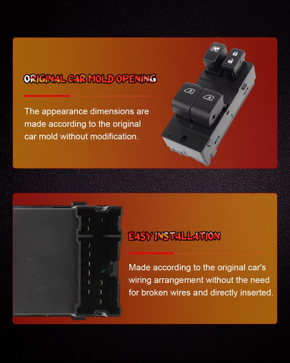 Driver Side Power Window Switch Button For Nissan Altima 2008 2013 Front Left Coupe Replaces 25401zn60b 25401 Zn00a Dws1338