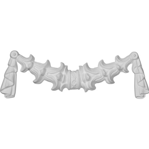 Ekena Millwork Onl09x03x01bl 9 2-inch W By 3 1 8-inch H 5 P Bell Flowers With Swag Onlay