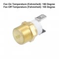 X Autohaux Universal Automotive Radiator Engine Cooling Fan Temperature Thermo Sensor Switch 3 8 Npt 165-180 Degrees On 144 Off