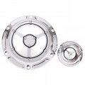 Bid4ze Motorcycle 6 Hole Derby Timer Cover Clutch Point Modified Engine Side Fit Forharley Sportster 883 1200 Xl Customi Chrome