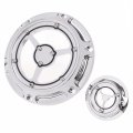 Bid4ze Motorcycle 6 Hole Derby Timer Cover Clutch Point Modified Engine Side Fit Forharley Sportster 883 1200 Xl Customi Chrome