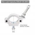 Uxcell Light Truss Clamps Aluminum Alloy Stage Lighting Pipe O Clamp For 1 5-2 05inch Od Tube Max Load 300lb Single Buckle 1pcs