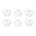 6pcs Rubber Grommets 19mm Drill Hole 10mm Id Top Hat Grommet White Silicone Plug Gasket For Wiring Automotive 