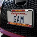 Calvin University Mascot Full Size Standard License Plate Metal Frame
