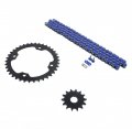 Blue Non O Ring Chain Sprocket Black Fits 2004-2013 Yamaha Yfz450 96l 14 38