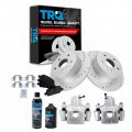 Trq Rear Posi Ceramic Brake Pad Performance Rotor Caliper Kit For Avalon 