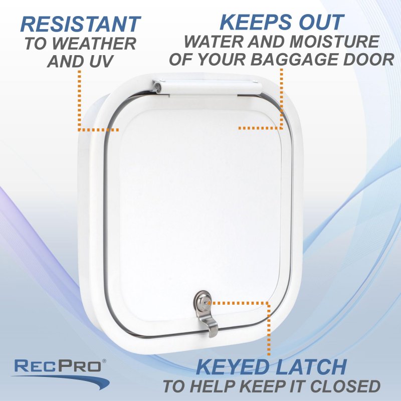 Recpro Rv Baggage Door 13 Wide X High With Rounded Corners For Rvs Compartment Storages Top Hinge Campers Trailer Door Made In