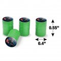 American Flag Patriotic Sasquatch Bigfoot Valve Stem Caps For Tire Rim Wheel Aluminum Green