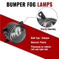 Hecasa 2pc Fog Light For 2005-2024d Focus C-max Explorer Fiesta Freestyle Fusion Mustang Ranger Taurus X Connect Utility