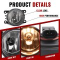 Hecasa 2pc Fog Light For 2005-2024d Focus C-max Explorer Fiesta Freestyle Fusion Mustang Ranger Taurus X Connect Utility