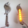 Chrome Wisdom Eye Set Side Mirrors Led Turn Signal For Cbr 600 1000rr 954rr
