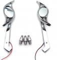 Chrome Wisdom Eye Set Side Mirrors Led Turn Signal For Cbr 600 1000rr 954rr 