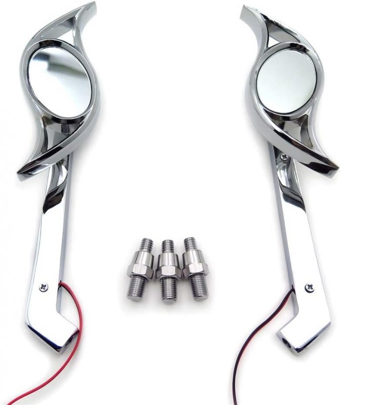 Chrome Wisdom Eye Set Side Mirrors Led Turn Signal For Cbr 600 1000rr 954rr