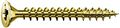 Spax Screws 4191020400404 8-inch By 1-1 2-inch Yellow Zinc Flat Head Screw 197 Per Box 