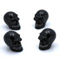Skull Tire Valve Stem Caps Universal Fit For Cars Suv Trucks Motorcycles And Bikes Resin Dustproof Covers Black 4 Pieces Per 