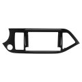 2 Din Radio Stereo Fascia Frame For Picanto 2011-2017 Double Navigation Panel Replacement Car Kit Black Abs Bezel With Power 