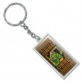 Graphics More Geometric Apatosaurus Brontosaurus Dinosaur Aztec Mayan Style Rectangle Keychain In Chrome Plated Metal