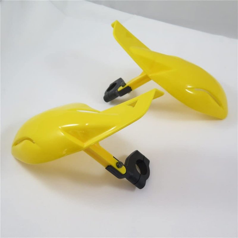 Yellow Hard Plastic Reinforced Hand Guard Protectors For Racing Dirt Bike Atv Snowmobile Polaris Rmk Ski Doo 7 8 In 22mm