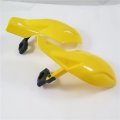 Yellow Hard Plastic Reinforced Hand Guard Protectors For Racing Dirt Bike Atv Snowmobile Polaris Rmk Ski Doo 7 8 In 22mm