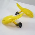 Yellow Hard Plastic Reinforced Hand Guard Protectors For Racing Dirt Bike Atv Snowmobile Polaris Rmk Ski Doo 7 8 In 22mm
