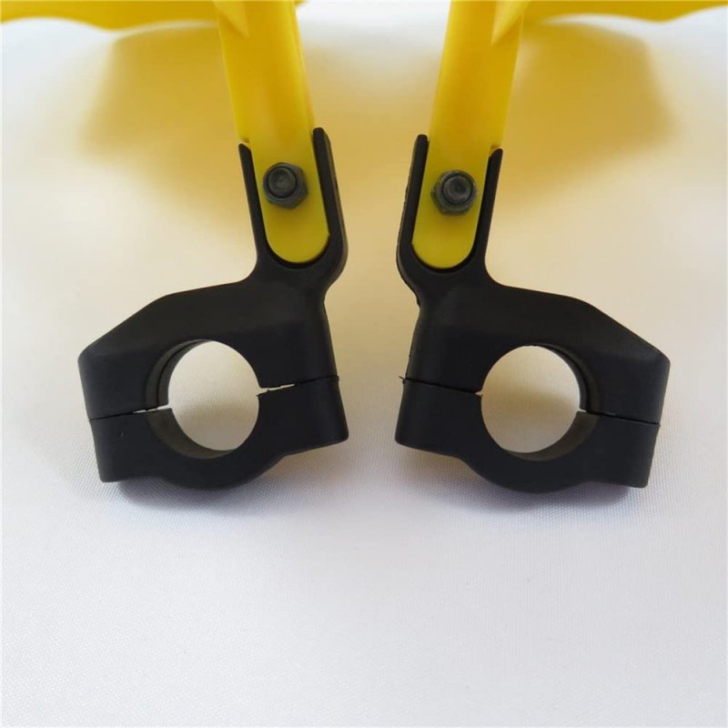 Yellow Hard Plastic Reinforced Hand Guard Protectors For Racing Dirt Bike Atv Snowmobile Polaris Rmk Ski Doo 7 8 In 22mm