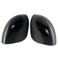 2 Pcs Driver And Passenger Side Rearview Mirror Covers Caps For Kia Soul 2020-2025 Smooth Black Without Turn Signal Hole
