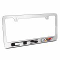 Ipick Image Made For Cadillac Cts-v 3d Embossed Letters On Mirror Chrome Metal License Plate Frame