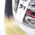 3t-sister Helmet Pigtails Motorcycle Ponytail Braids Synthetic Hair With Suction Cup Decoration 2pcs 14inch Ombre Black To