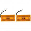 Peterson Manufacturing V132a Amber Rectangular Clearance Side Marker Light Pack Of 2 