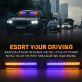 Xridonsen Emergency Dash Strobe Lights 144 Led Amber Blue Warning Hazard Safety 2x 14 5 Inch Front Rear Interior Windshield W