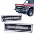 Led Smoke Lens Amber Front Side Marker Light Lamp For Chevy C10 C20 C30 Gmc 1981-1991 Gm2550115 Gm2551107